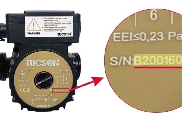 Serial numbers starting with any of the below mean the pump must be replaced. The serial number can also be checked at CCPC.ie or https://tucsonpumps.com/serial-number-checking-tool/  S/N A  S/N B  S/N C  S/N D44 or earlier  S/N 2017  S/N 2018  S/N 2019  S/N 2020